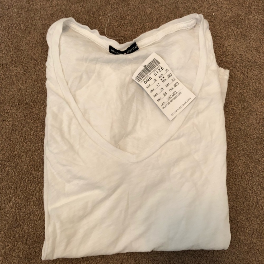 Brandy Melville white tee NWT